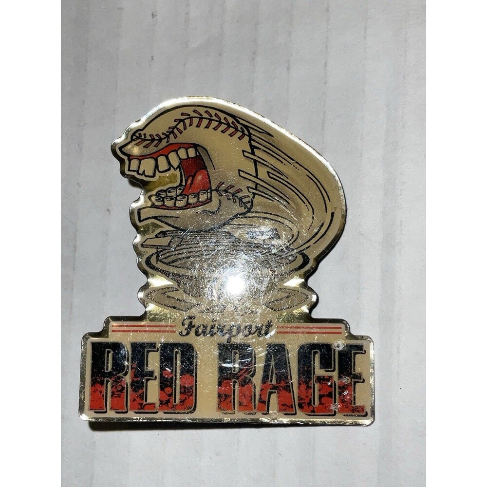 Fairport New York Red Rage Baseball Pin